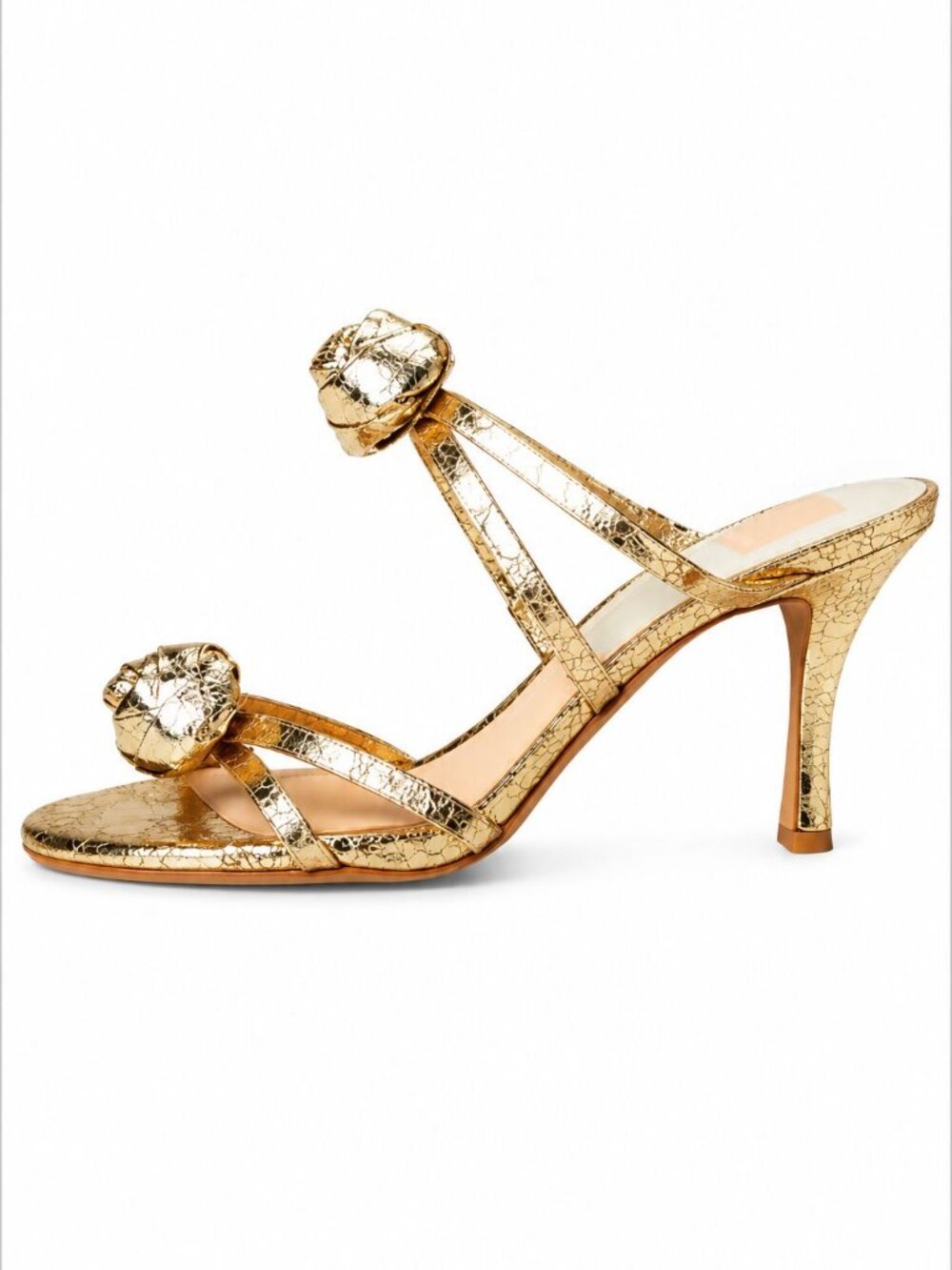 Dolce Vita Women's Linzy Florette Leather Rose Dress Sandals Size 9 - Picture 4 of 15